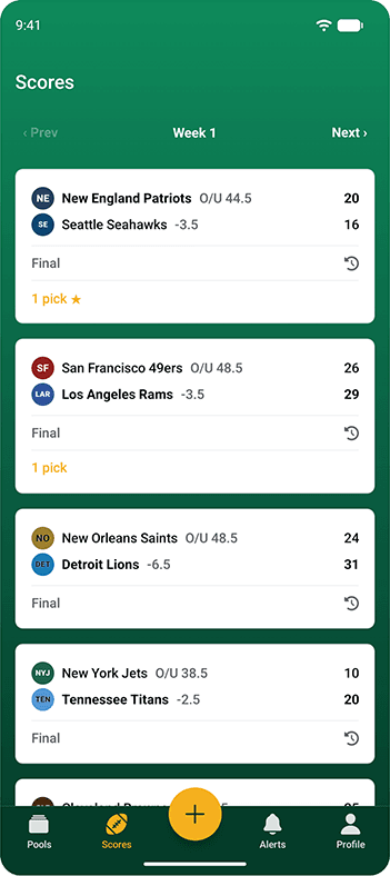 Scores screenshot